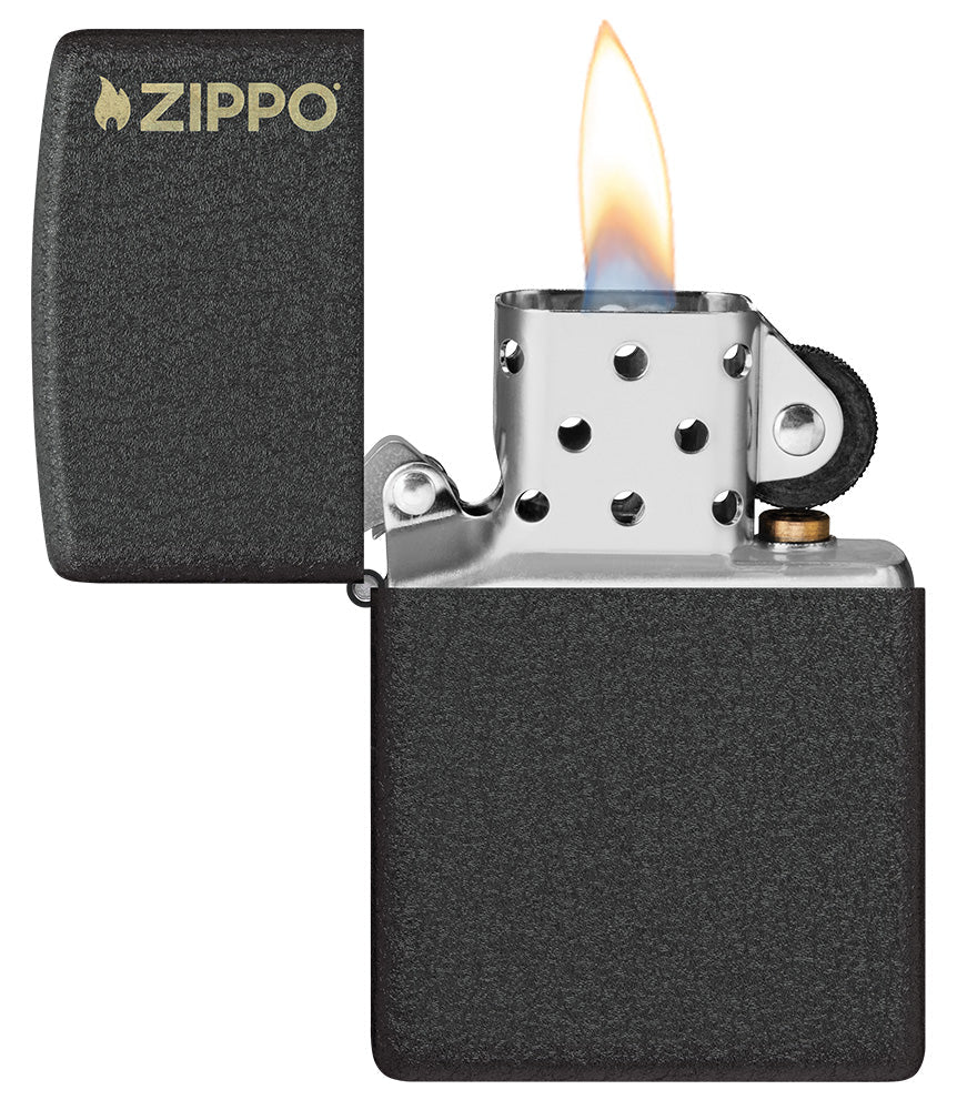 Klasyczne czarne logo Crackle® Zippo