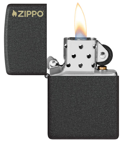 Klasyczne czarne logo Crackle® Zippo