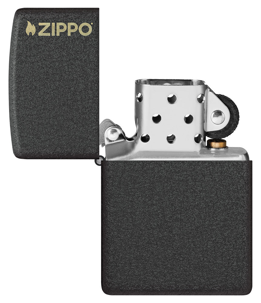 Klasyczne czarne logo Crackle® Zippo
