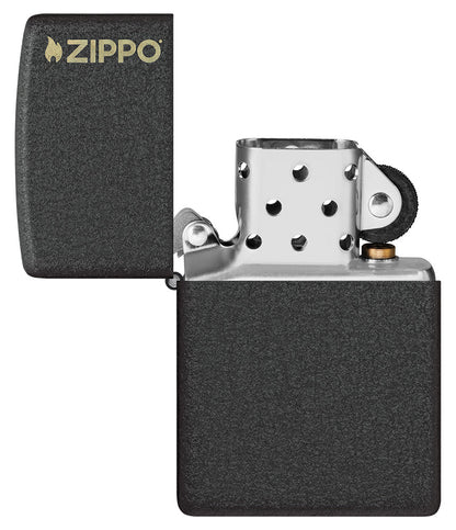 Klasyczne czarne logo Crackle® Zippo
