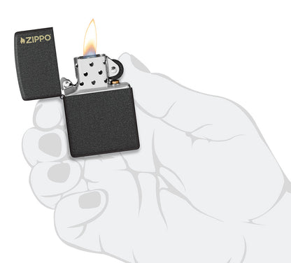 Klasyczne czarne logo Crackle® Zippo