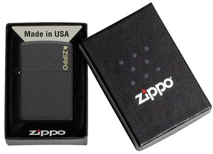 Klasyczne czarne logo Crackle® Zippo
