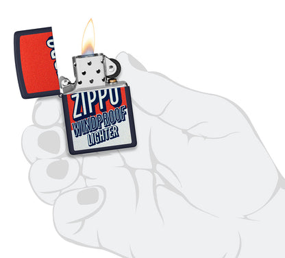 Wzór Zippo na tle bloku kolorów