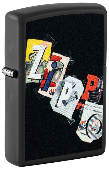 Wzór nawiązujący do kolażu Zippo