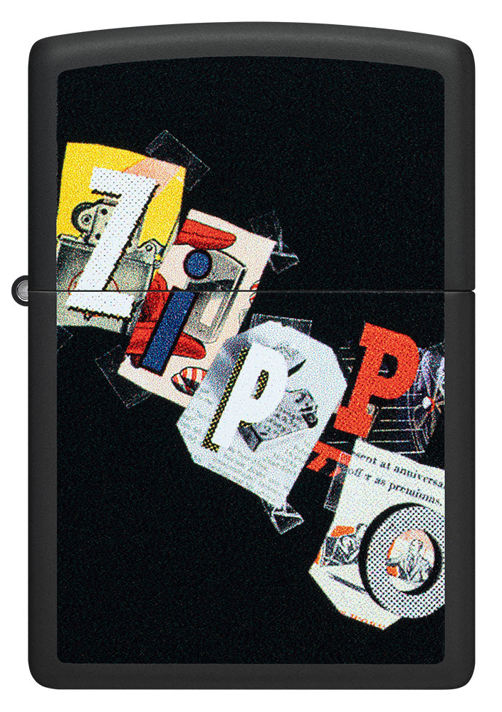 Wzór nawiązujący do kolażu Zippo