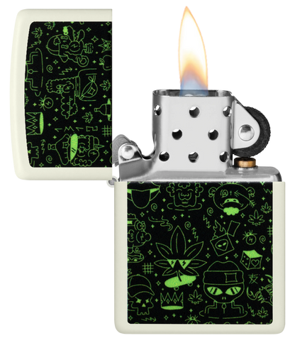 Wzór Cannabis Doodle (konopie indyjskie)