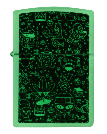 Wzór Cannabis Doodle (konopie indyjskie)