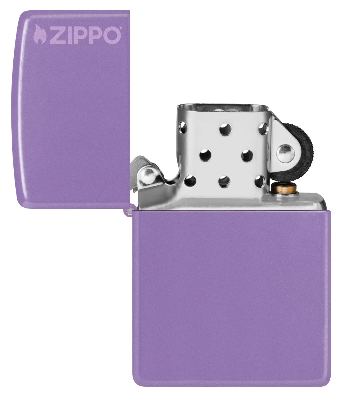 Klasyczne logo Zippo z przydymionym motywem lawendy