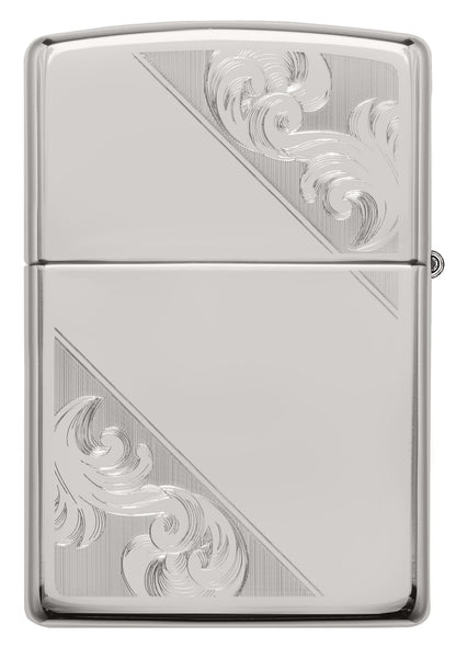 Sterling Silver Diagonal Filigree Design