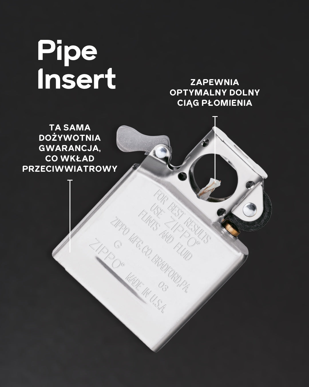 Pipe Insert Gold Flashed