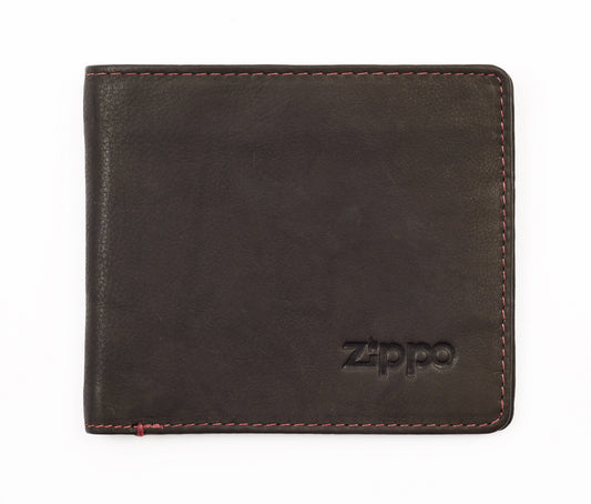 Widok z przodu zamknięty portfel z logo Zippo format poziomy