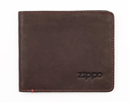 Widok z przodu portfel format poziomy zamknięty z logo Zippo