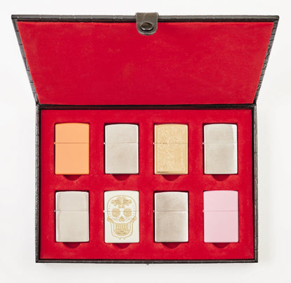 Pudełko kolekcjonerskie Zippo otwarte czarne z logo