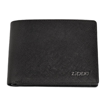 Portfel Zippo ze skóry saffiano z logo Zippo widok z przodu 