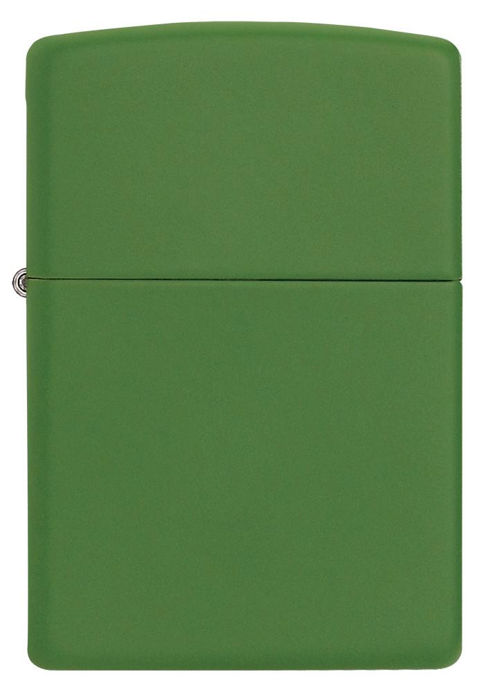 Widok z przodu zapalniczka Zippo Moss Green Matte model podstawowy