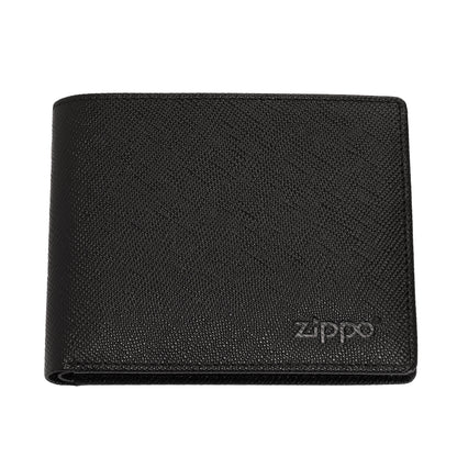 Portfel Zippo ze skóry saffiano z logo Zippo widok z przodu
