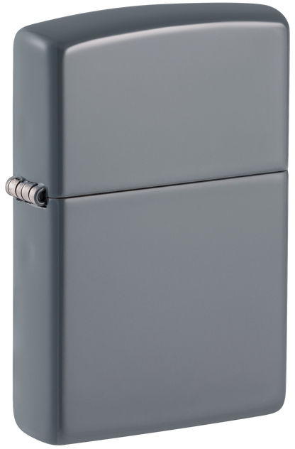 Briquet Zippo vue de trois quarts du briquet tempête Zippo Flat Grey
