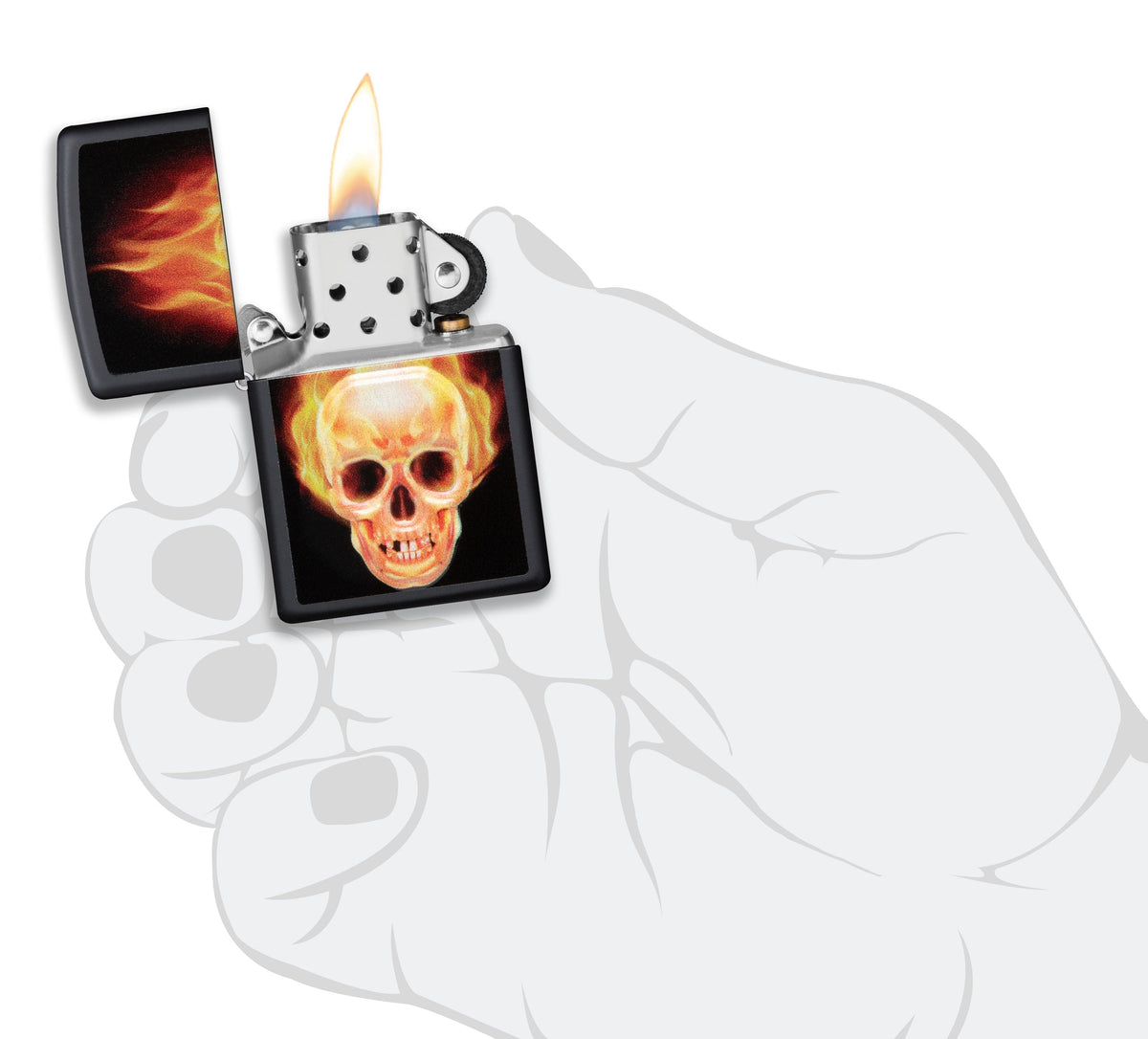 Flaming Skull Design