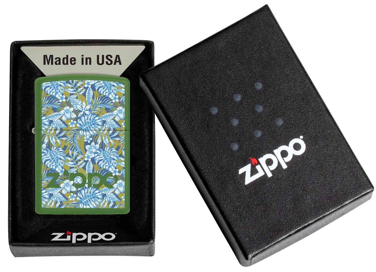 Briquet tempête Zippo Tropical Design dans sa boîte cadeau