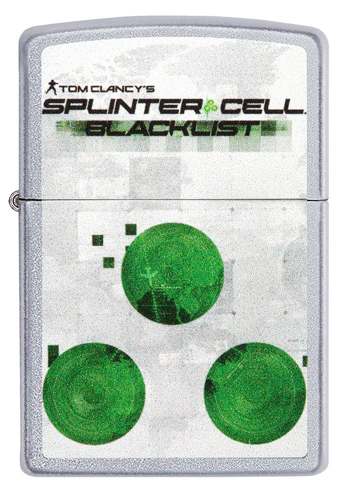 Widok z przodu zapalniczka Zippo chrom szczotkowany motyw Tom Clancys Splinter Cell®